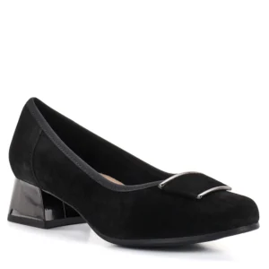Pulso fekete velúr bőr elegáns női cipő - Pulso AF-1597 BLACK WELUR