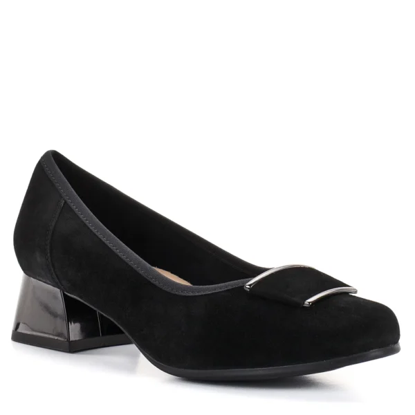 Pulso fekete velúr bőr elegáns női cipő - Pulso AF-1597 BLACK WELUR