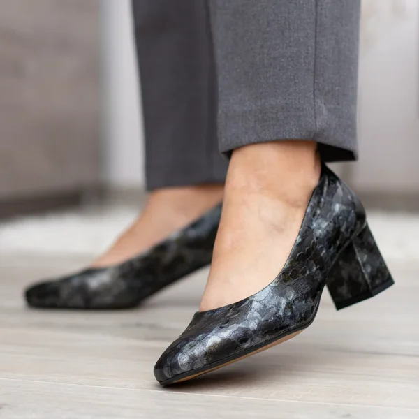 Pulso elegáns bőr női magassarkú cipő - Pulso AF-1587V Multi Kroko