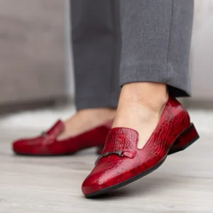 Pulso elegáns lakk bőr bordó női cipő - Pulso AF-1523 BORDO