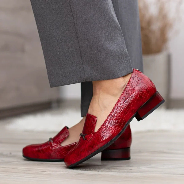 Pulso elegáns lakk bőr bordó női cipő - Pulso AF-1523 BORDO