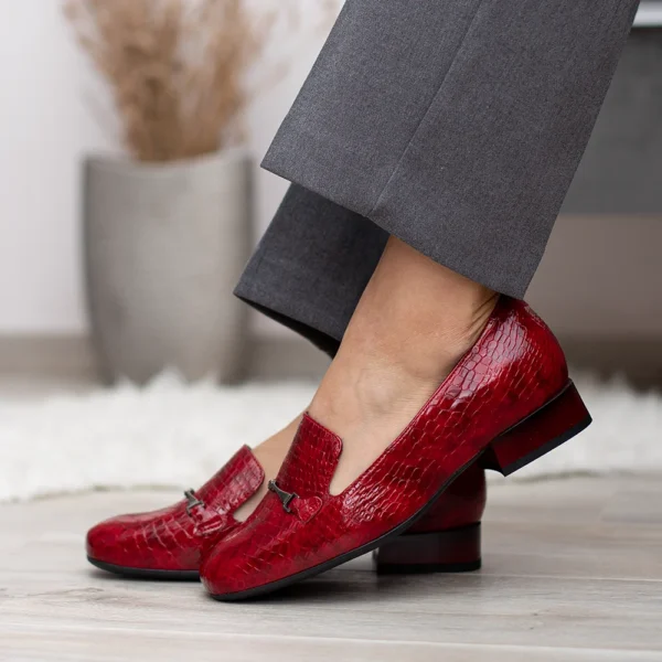 Pulso elegáns lakk bőr bordó női cipő - Pulso AF-1523 BORDO