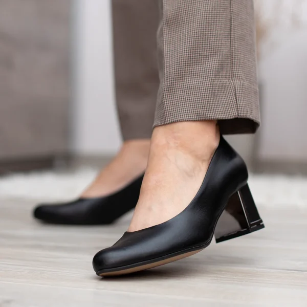 Pulso elegáns női magassarkú fekete - Pulso AF-1510 Czarny Cichan