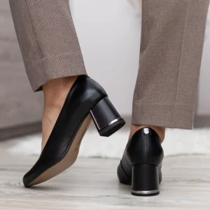 Pulso elegáns női magassarkú fekete - Pulso AF-1510 Czarny Cichan