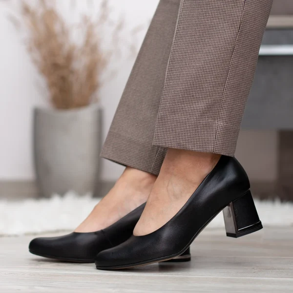 Pulso elegáns női magassarkú fekete - Pulso AF-1510 Czarny Cichan