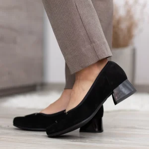 Pulso fekete velúr bőr elegáns női cipő - Pulso AF-1597 BLACK WELUR