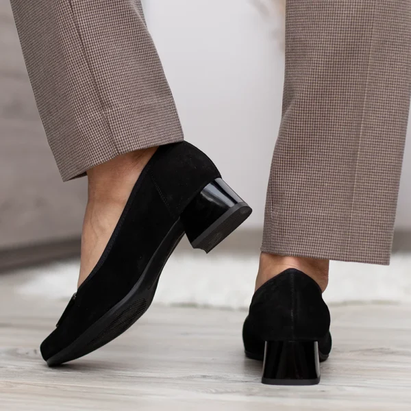 Pulso fekete velúr bőr elegáns női cipő - Pulso AF-1597 BLACK WELUR