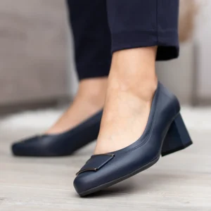Pulso kék színű elegáns női magassarkú cipő - Pulso AF-1505 Granat Cichan