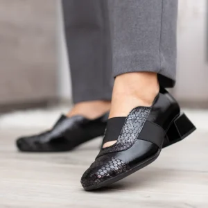 Pulso női félcipő gumis pánttal - Pulso AF-1598 BLACK