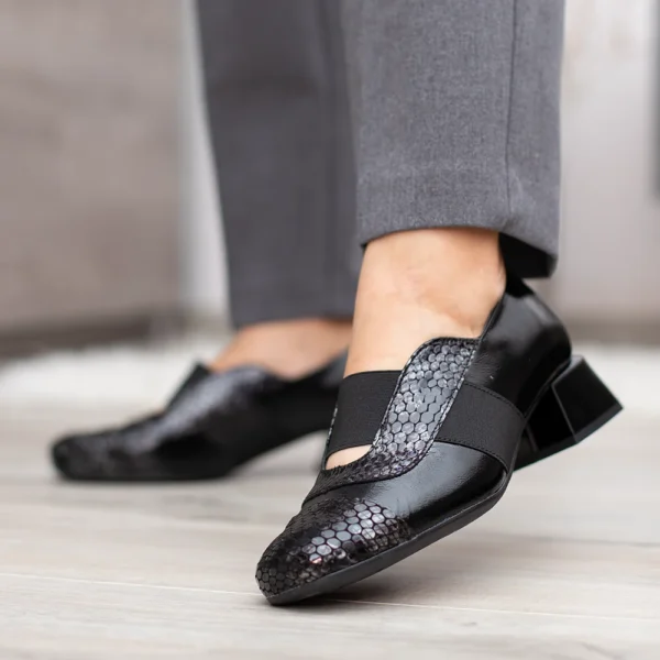 Pulso női félcipő gumis pánttal - Pulso AF-1598 BLACK