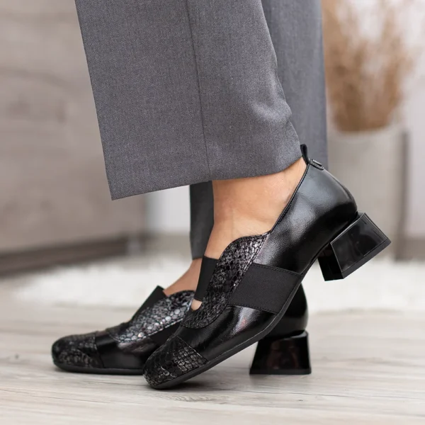 Pulso női félcipő gumis pánttal - Pulso AF-1598 BLACK