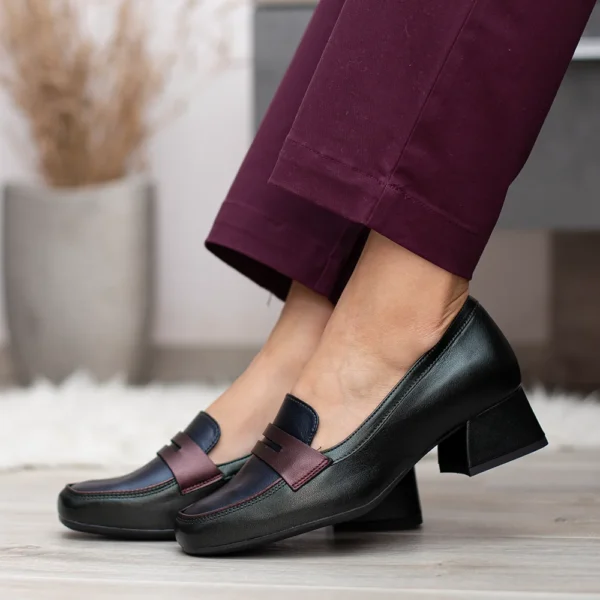 Pulso zöld-kék-bordó elegáns női félcipő - Pulso AF-1466V GBB