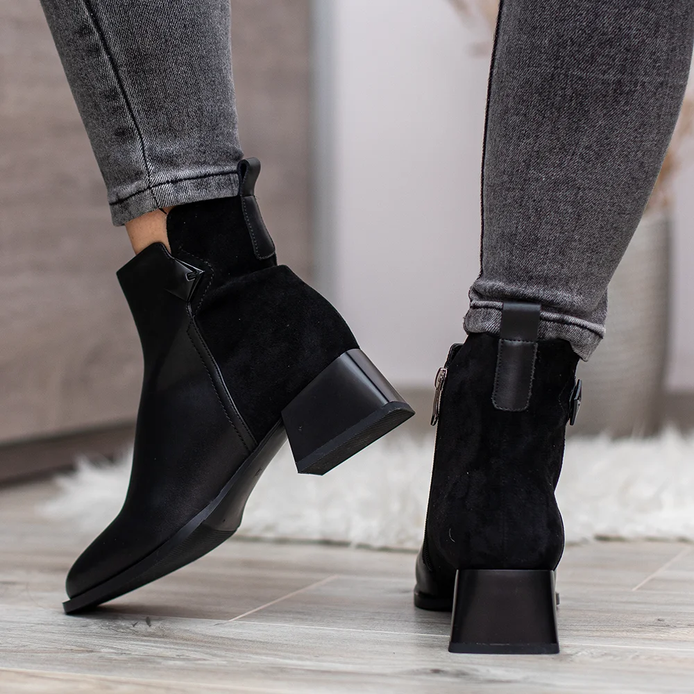 Filippo elegáns bőr bokacsizma kis sarokkal - Filippo DBT7360/25 BK