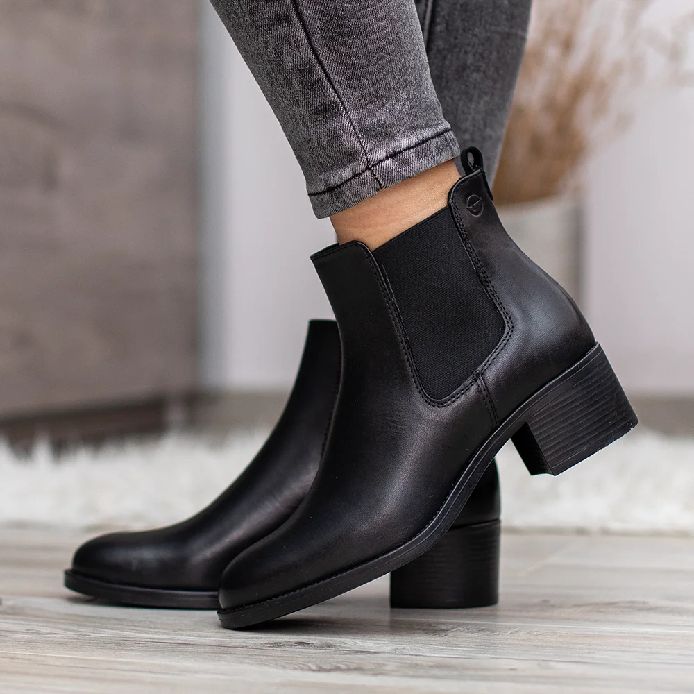 Tamaris közepes sarkú női bokacsizma - Tamaris 1-25026-41 001