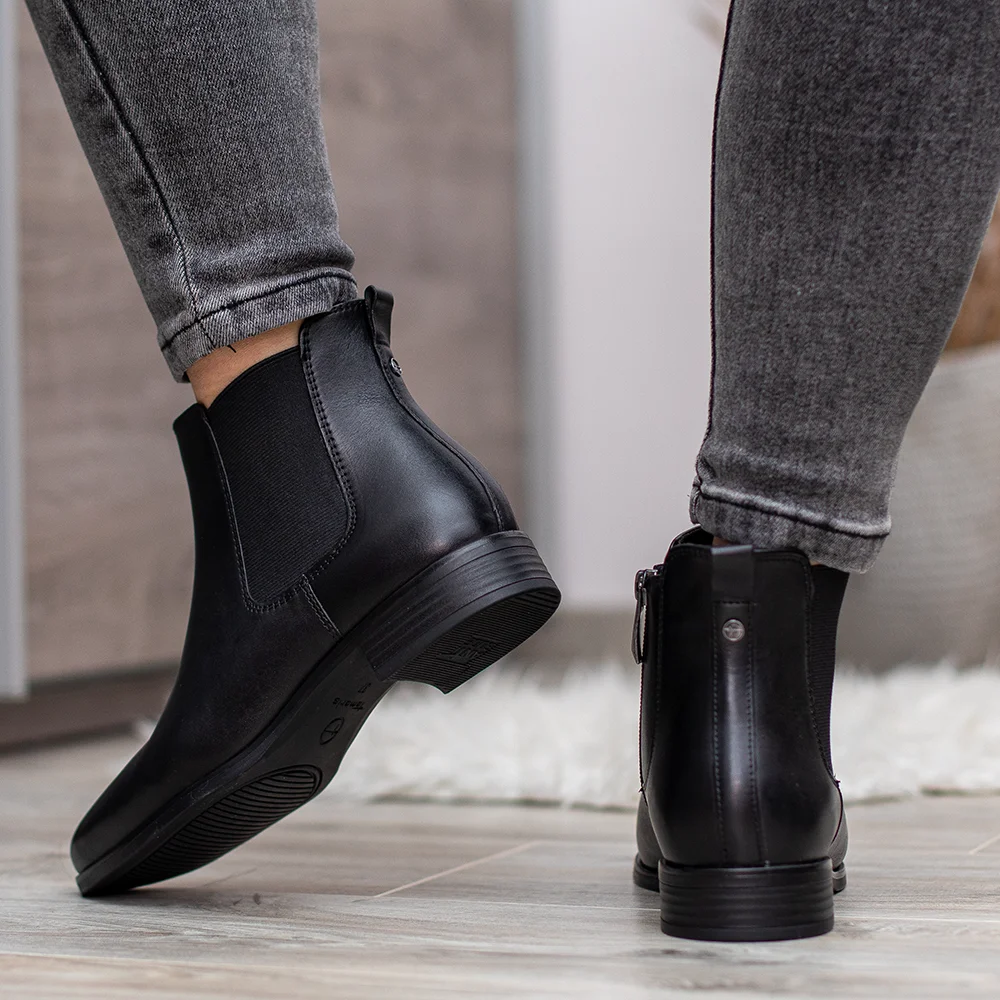 Tamaris női bőr chelsea bokacsizma - Tamaris 1-25377-45 001