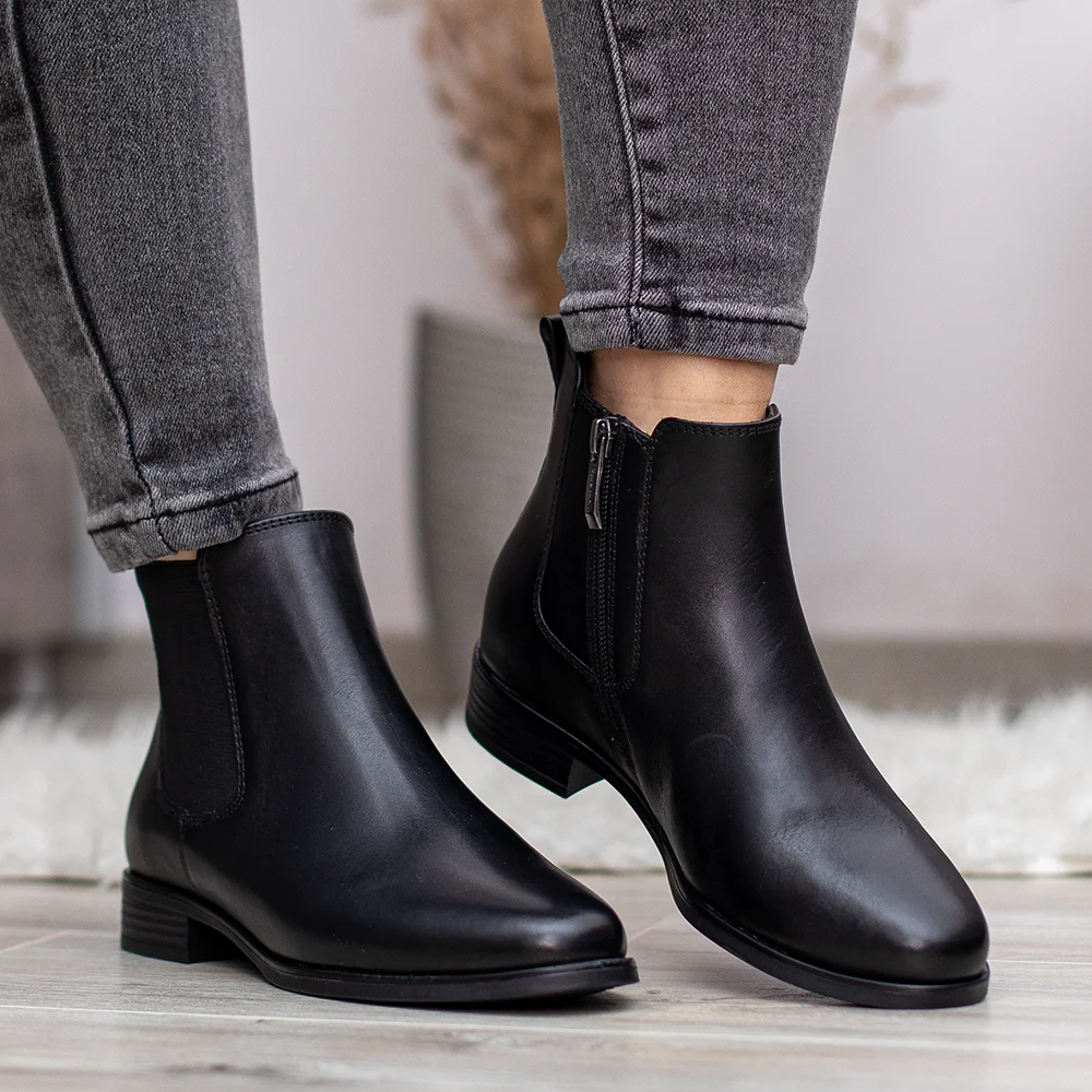 Tamaris női bőr chelsea bokacsizma - Tamaris 1-25377-45 001