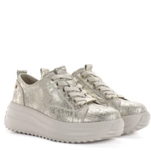 Filippo sportos női bőr cipő arany színben