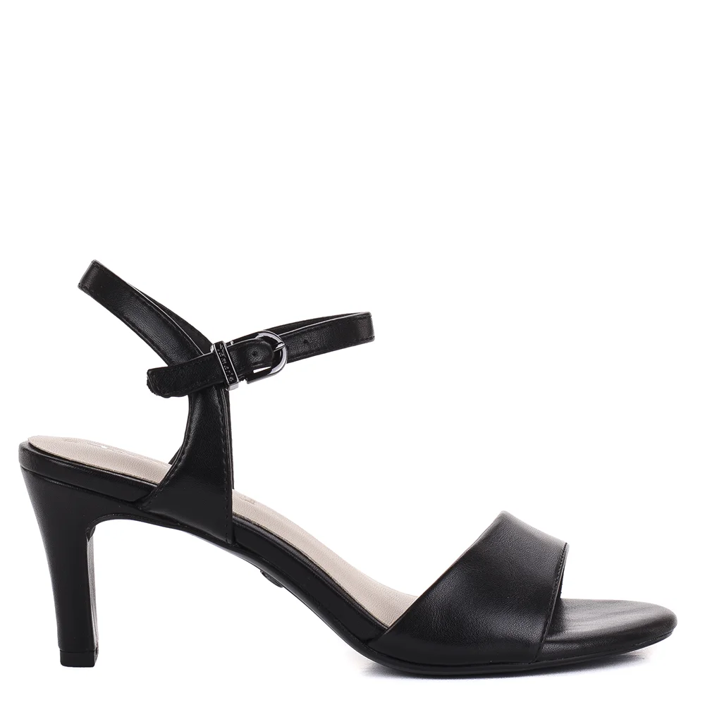 Fekete Tamaris pántos magas sarkú szandál - Tamaris 1-28008-42 020