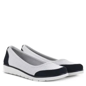 Filippo lapos női bőr cipő kék-fehér színben - Filippo DP4524/26 WH NV