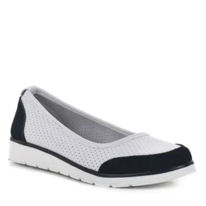 Filippo lapos női bőr cipő kék-fehér színben - Filippo DP4524/26 WH NV