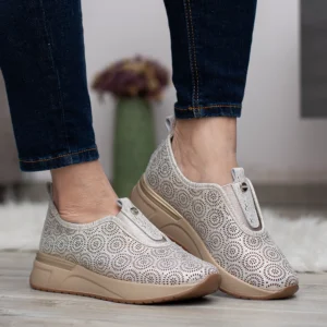 Filippo bézs-arany női bőr cipő - Filippo DP7715/26 GO