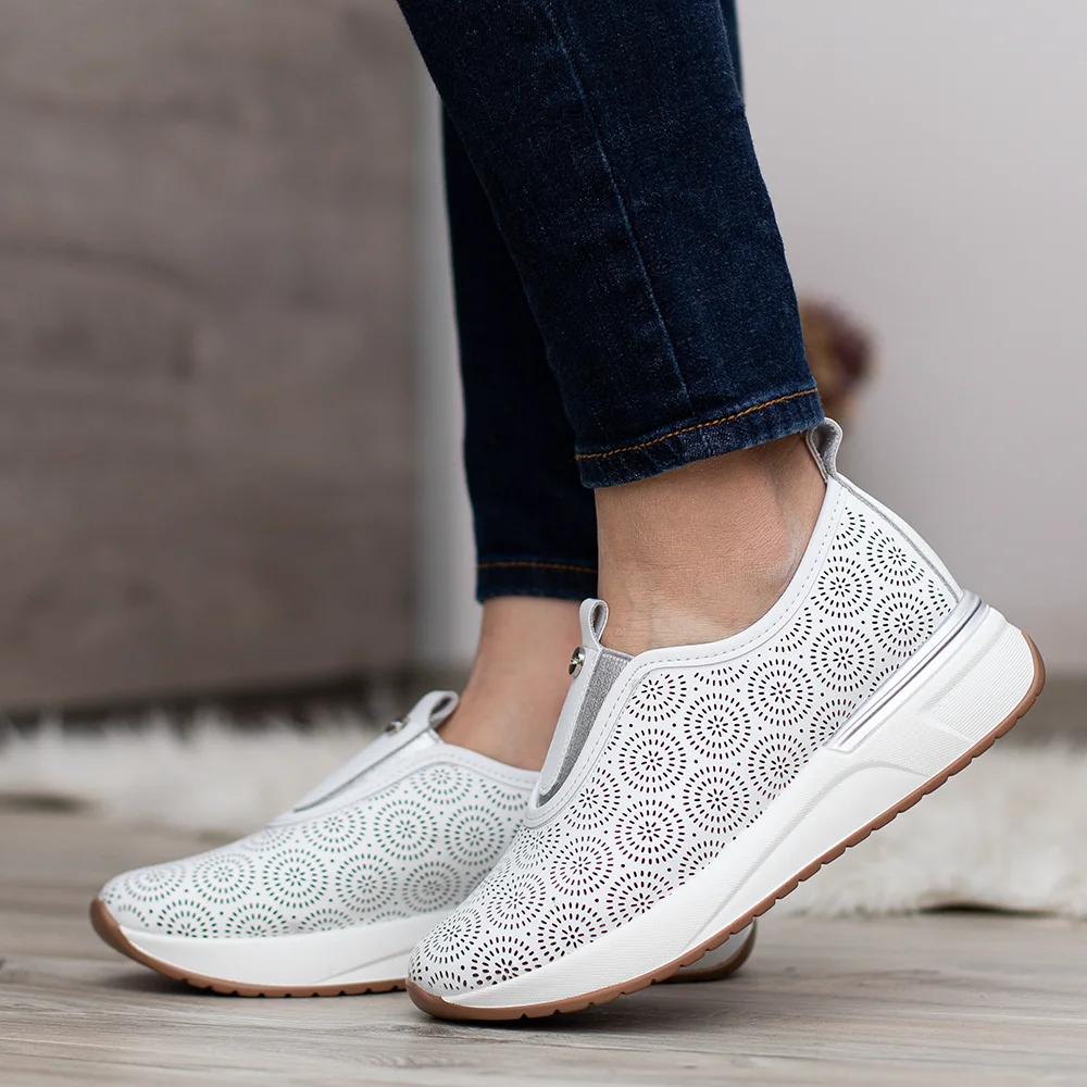 Filippo fehér-ezüst női bőr cipő - Filippo DP7715/26 WH