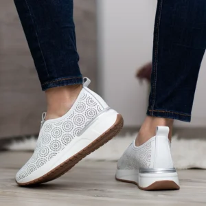 Filippo fehér-ezüst női bőr cipő - Filippo DP7715/26 WH