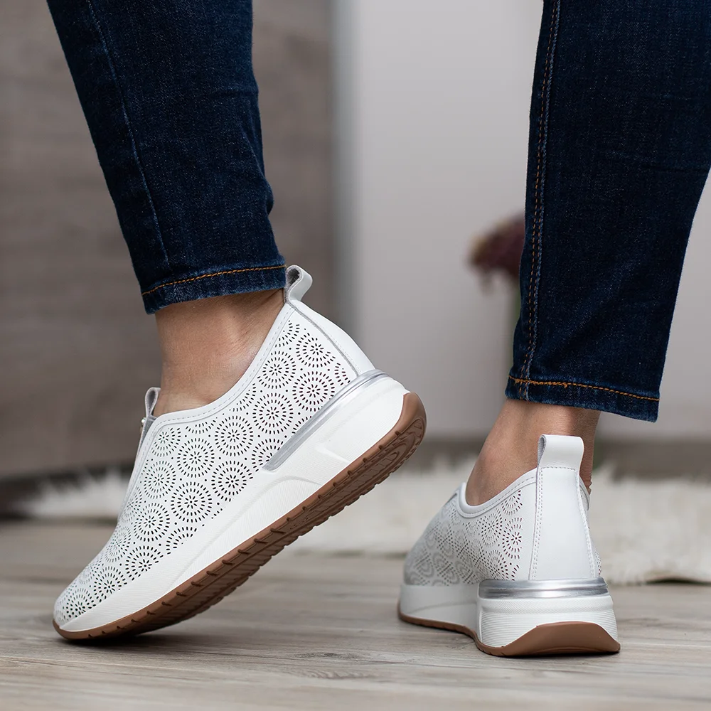 Filippo fehér-ezüst női bőr cipő - Filippo DP7715/26 WH