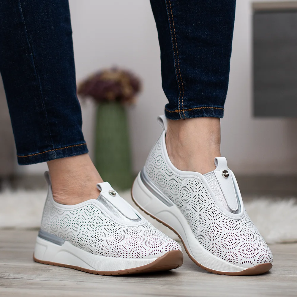 Filippo fehér-ezüst női bőr cipő - Filippo DP7715/26 WH