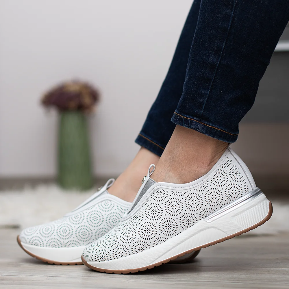 Filippo fehér-ezüst női bőr cipő - Filippo DP7715/26 WH