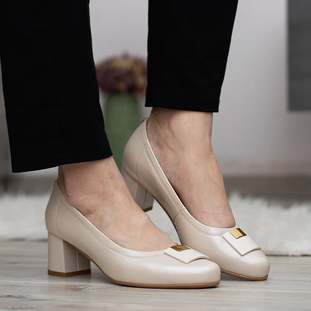 Pulso bézs női magassarkú cipő - Pulso AF-1625VM Almus 18353