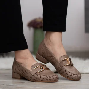 Pulso drapp női bőr félcipő - Pulso AF-1426V Bulut Napa 19395