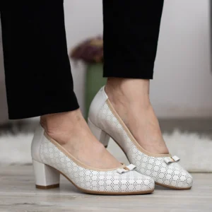 Pulso elegáns női magassarkú cipő fehér színben - Pulso AF-1665V WHITE