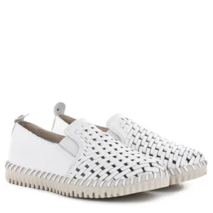 Bottero fehér női bőr bebújós cipő - Bottero 374101-05 Bianco