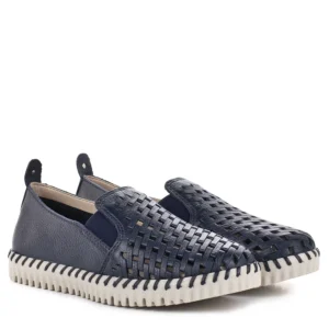 Bottero kék női bőr bebújós cipő - Bottero 374101-15 Marinho