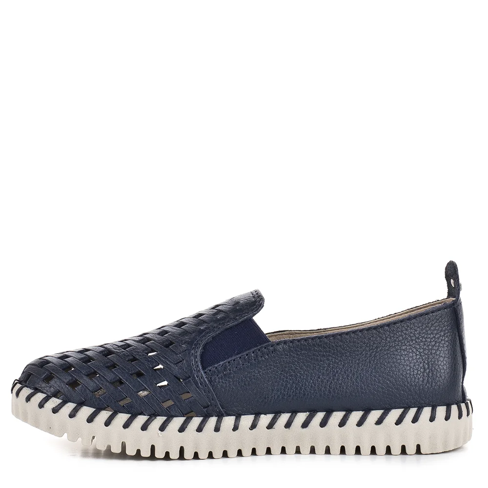 Bottero kék női bőr bebújós cipő - Bottero 374101-15 Marinho