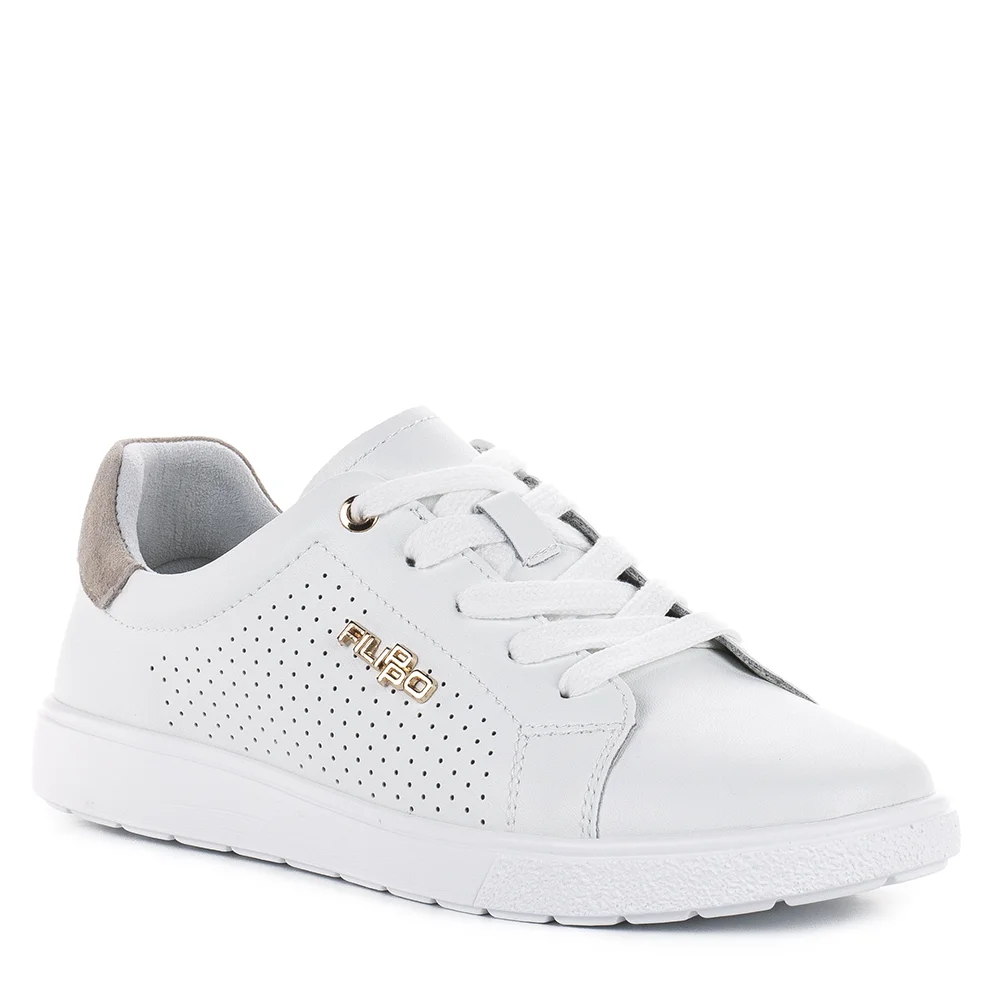 Filippo sportos fűzős lapos bőr cipő - Filippo DP6738/26 WH BE