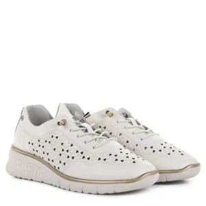 Filippo bézs női bőr cipő gumis fűzővel - Filippo DP6714/26 BE