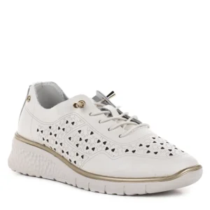 Filippo bézs női bőr cipő gumis fűzővel - Filippo DP6714/26 BE