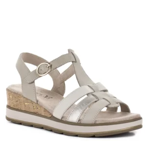 Caprice telitalpú női bőr szandál, bézs - Caprice 9-28709-44 130