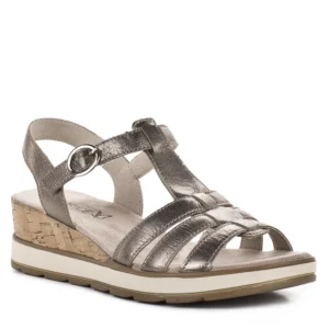 Caprice telitalpú női bőr szandál, bronzbarna - Caprice 9-28709-44 341