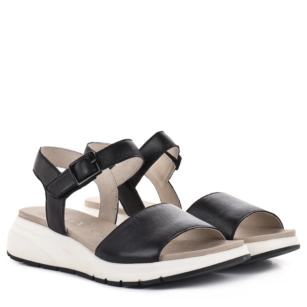 Caprice fekete női bőr szandál - Caprice 9-28708-46 022