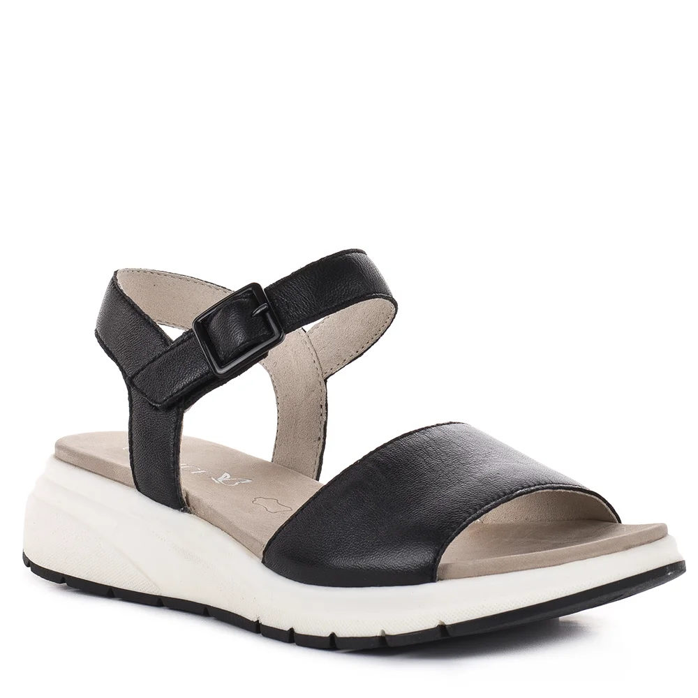 Caprice fekete női bőr szandál - Caprice 9-28708-46 022