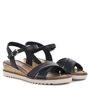 Tamaris telitalpú sötétkék női szandál - Tamaris 1-28106-42 805