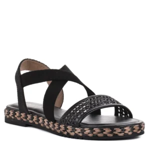 Tamaris lapos fekete női szandál - Tamaris 1-28110-44 0A1