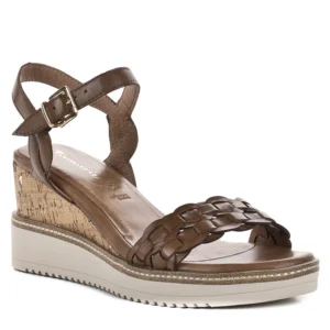 Tamaris telitalpú magas sarkú bőr szandál - Tamaris 1-28334-46 305