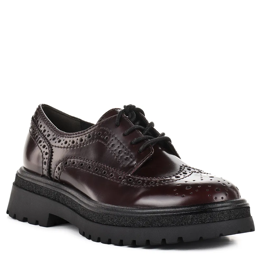 Tamaris bordó női Oxford cipő - Tamaris 1-23619-45 537