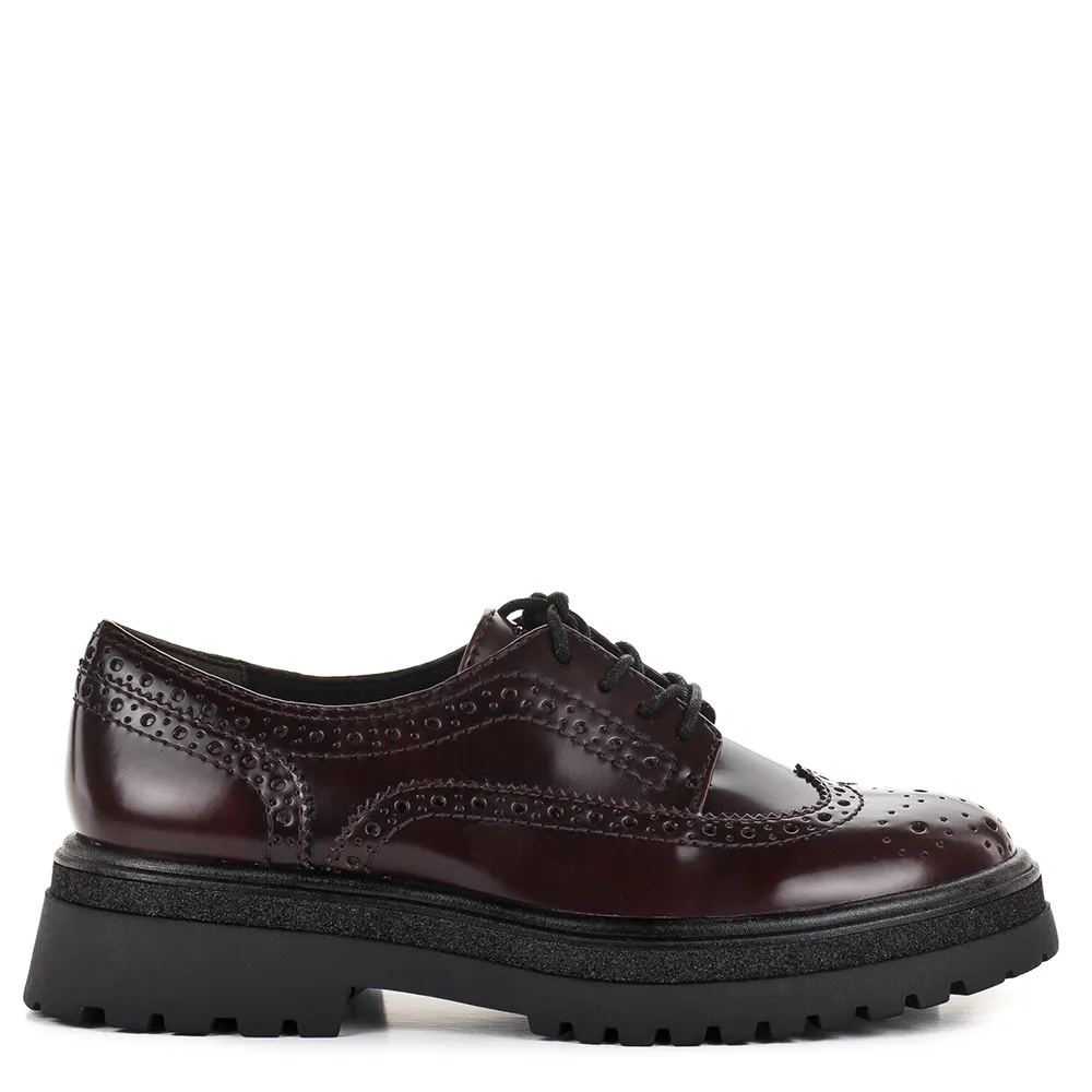 Tamaris bordó női Oxford cipő - Tamaris 1-23619-45 537