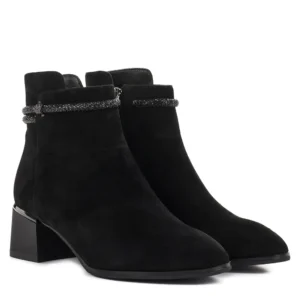 Epica elegáns fekete velúr bőr bokacsizma - Epica 1K370038B 01