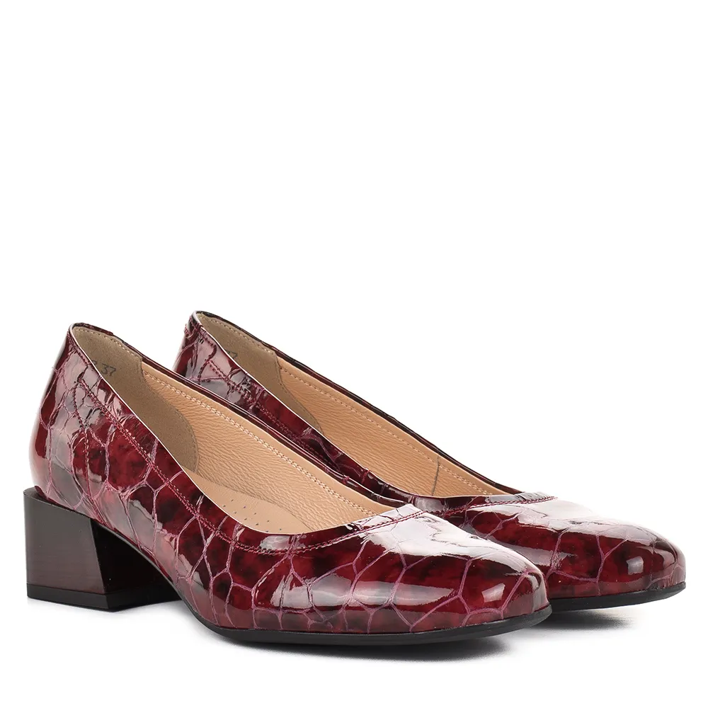 Pulso elegáns lakk bőr női cipő piros színben